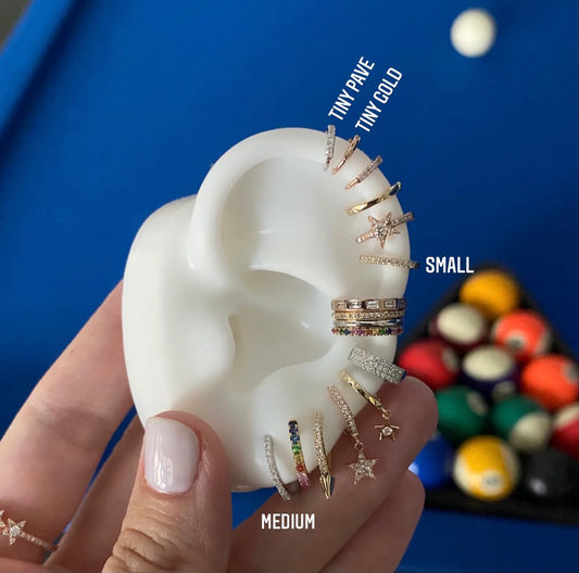 14k Gold Cartilage Tiny Gold Huggie