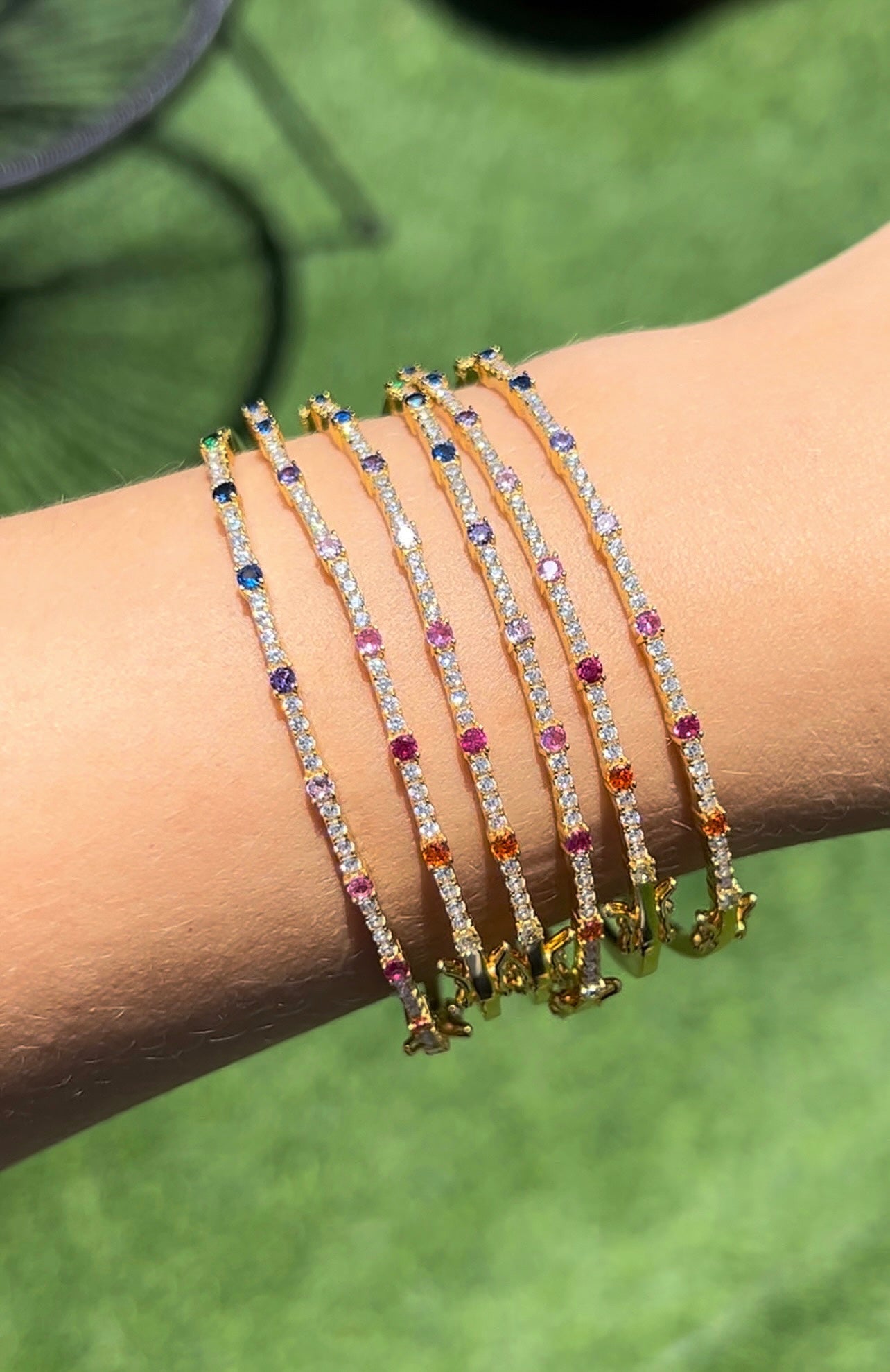 Rainbow Skinny Mini Bangle