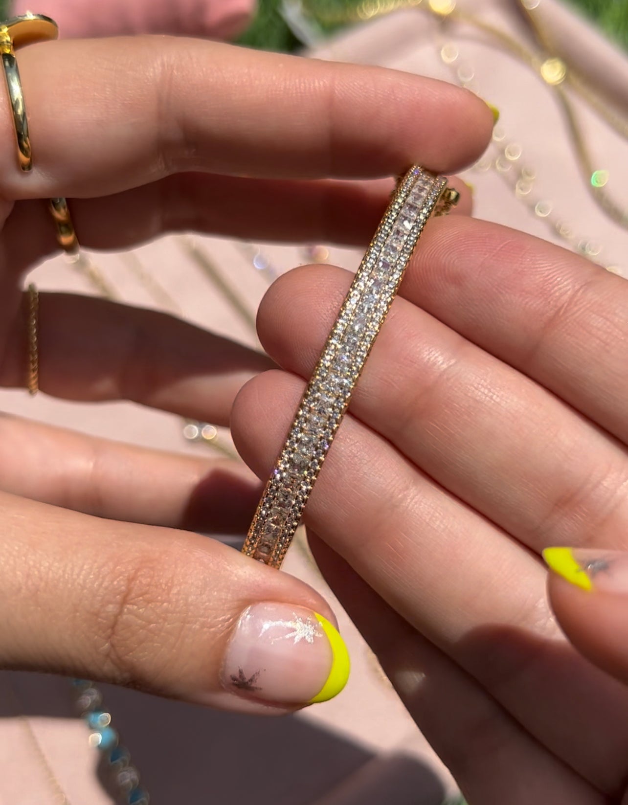 Two Sided Baguette Bangle