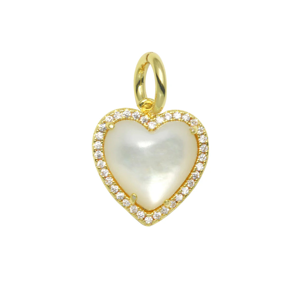 Mini Natural Stone Heart Charm