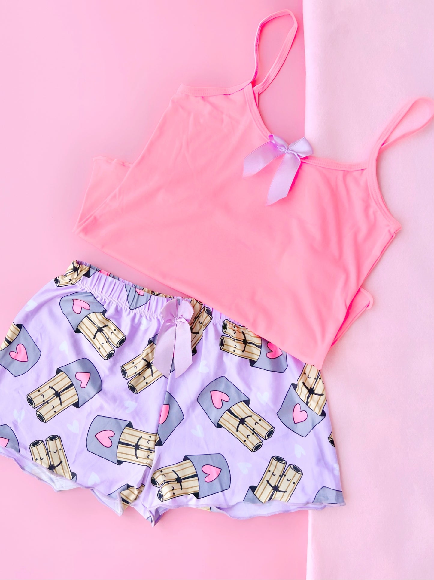 Conjunto de short y tirantes Churritos Love