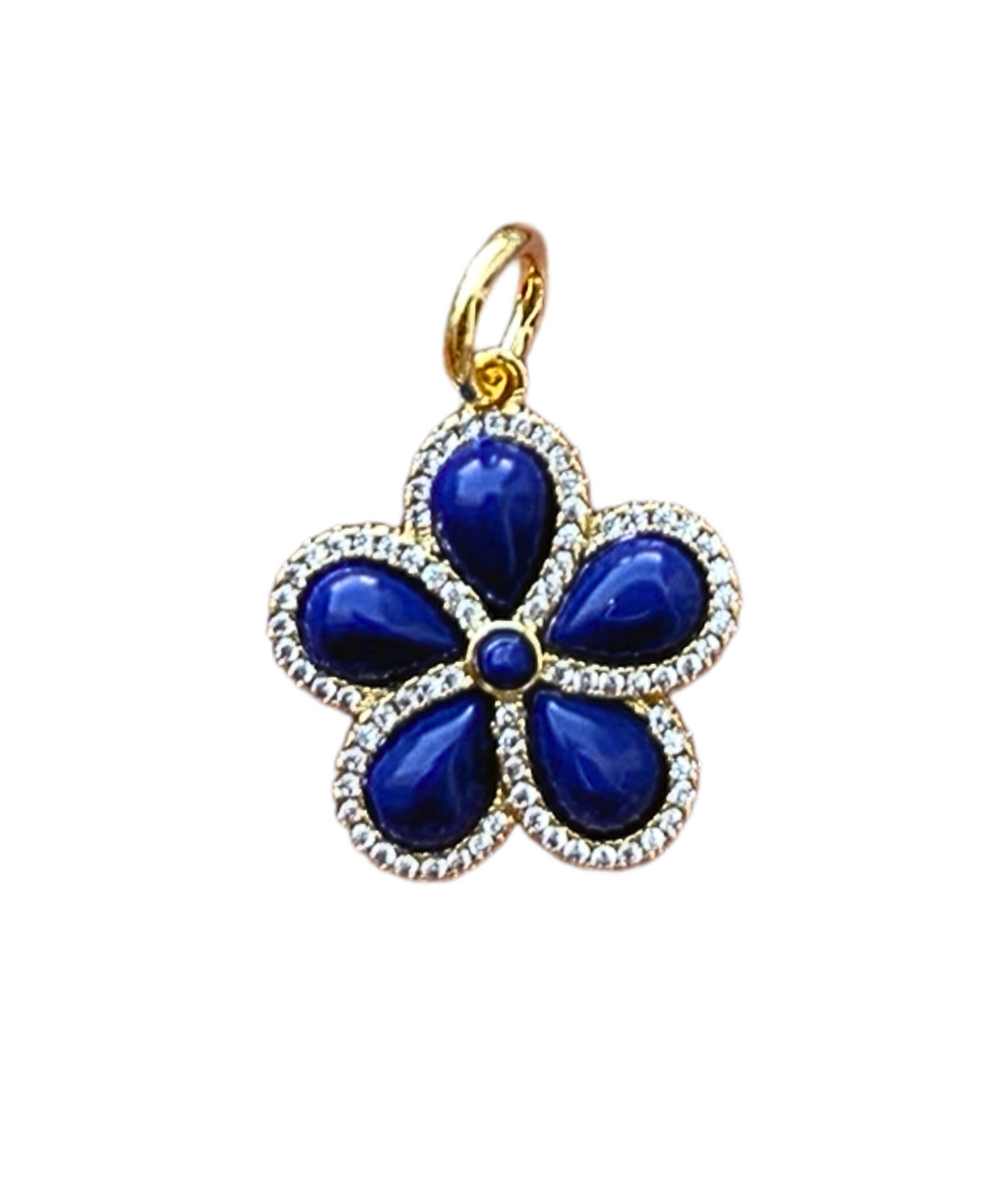 Natural Stone Flower Charm
