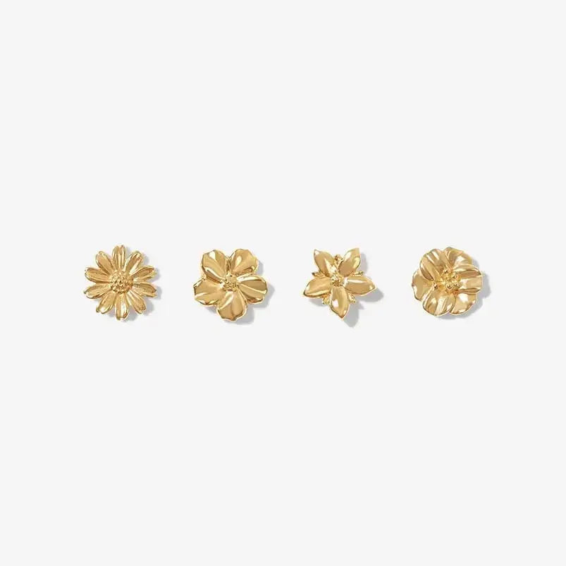 Spring Flowers Piercing Set - Vermeil