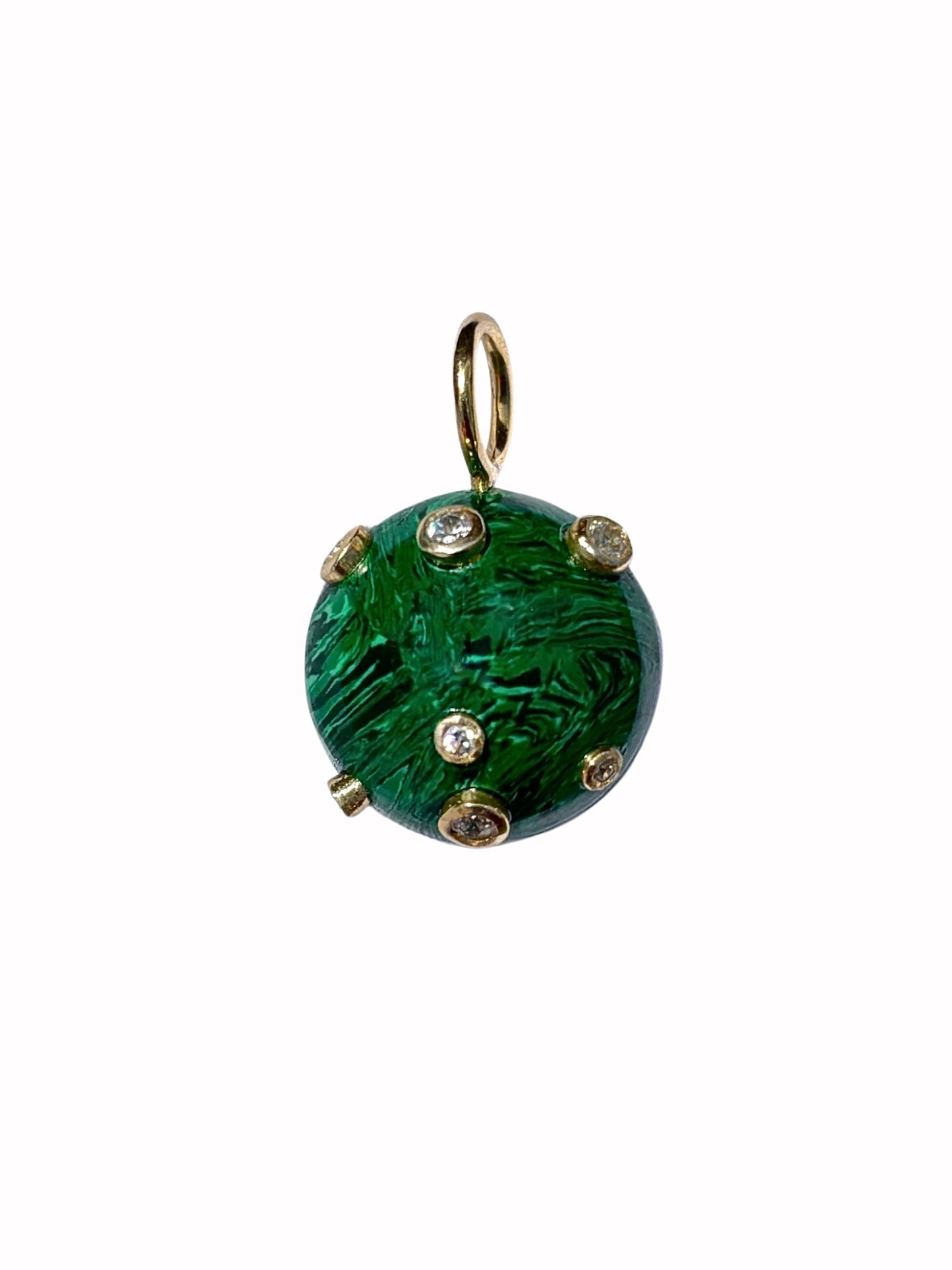 Malachite Stone Sphere Charm