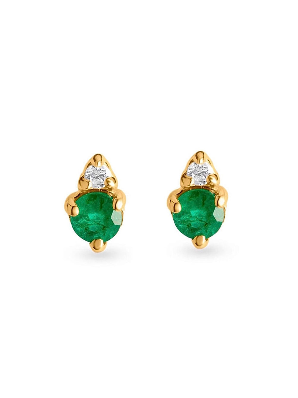 Mini pendientes con circonitas cúbicas de colores - Vermeil