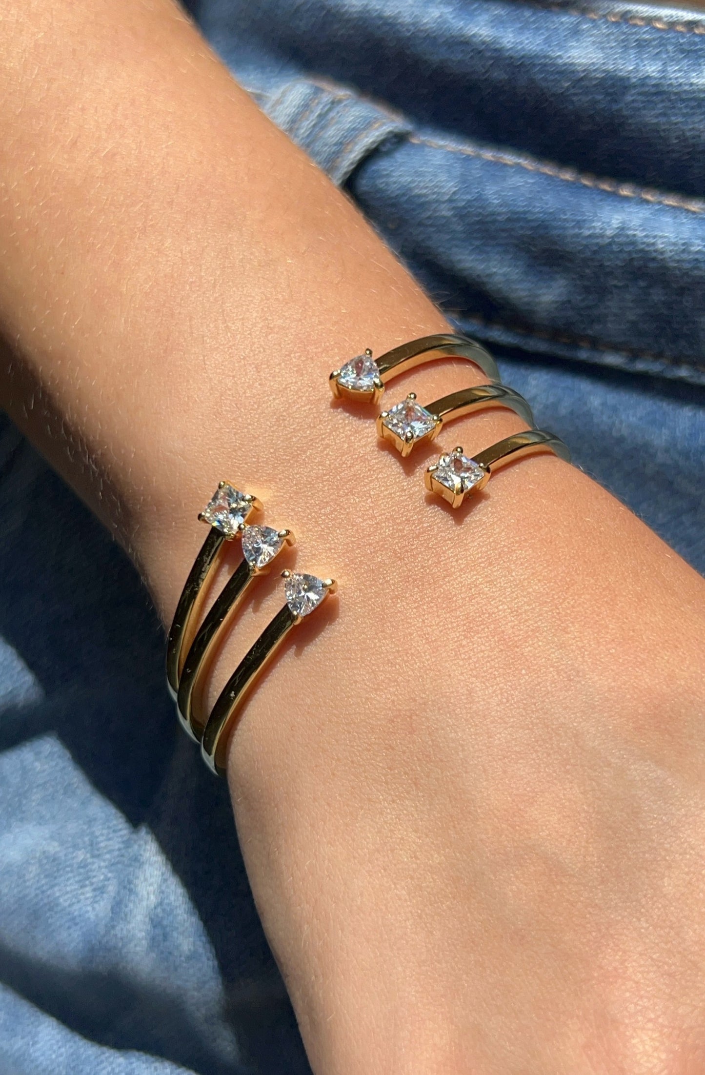 Fancy Charm Open Bangle