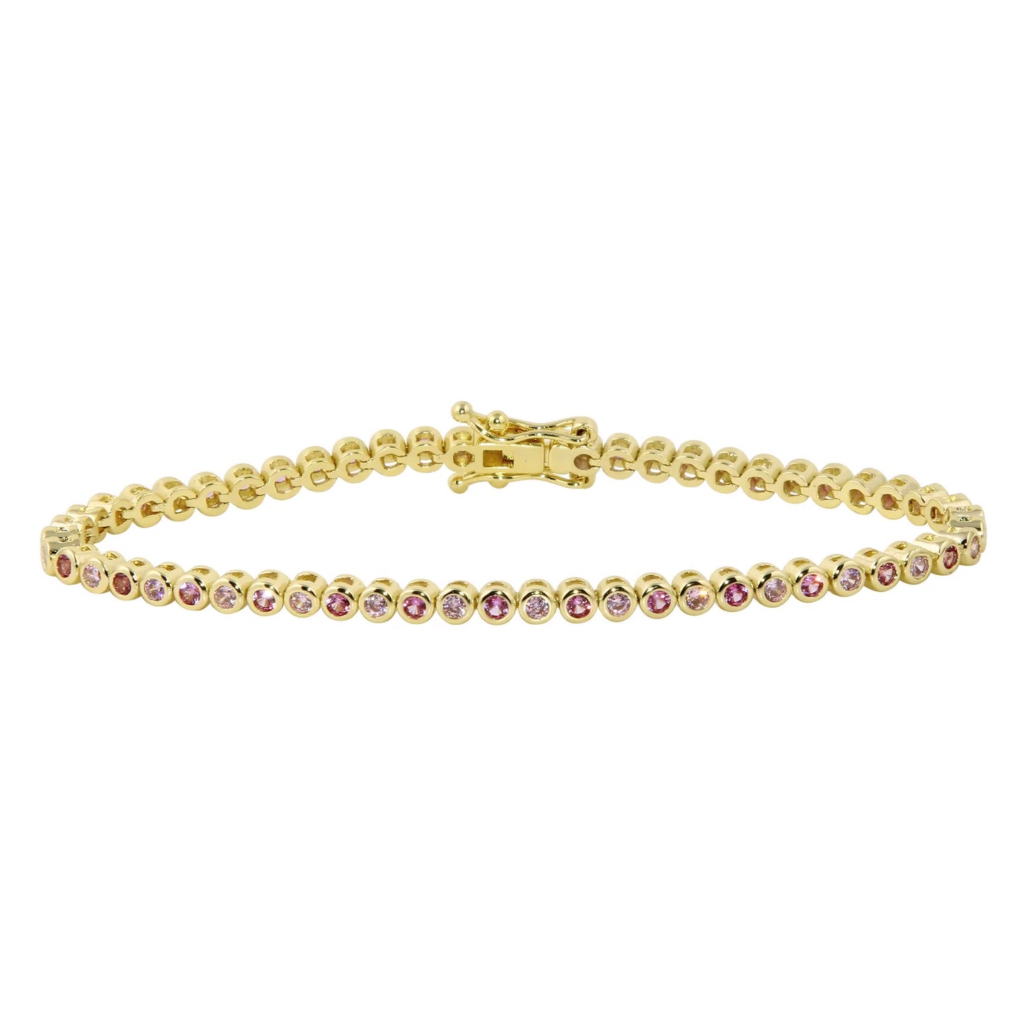 Pulsera de tenis con bisel mini mixto