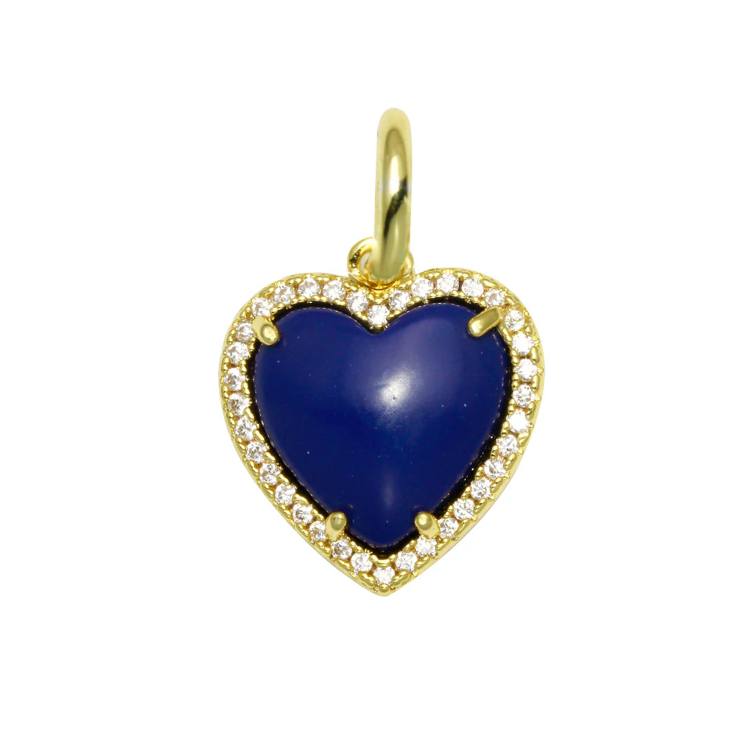 Mini Natural Stone Heart Charm