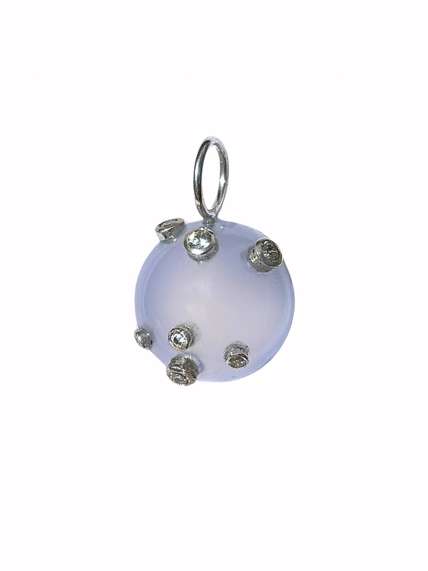 Chalcedony Stone Sphere Charm