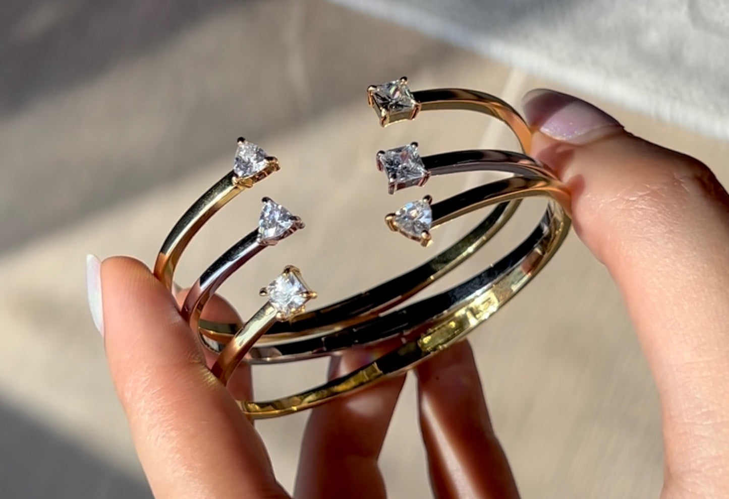 Fancy Charm Open Bangle