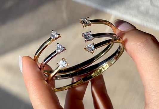 Fancy Charm Open Bangle
