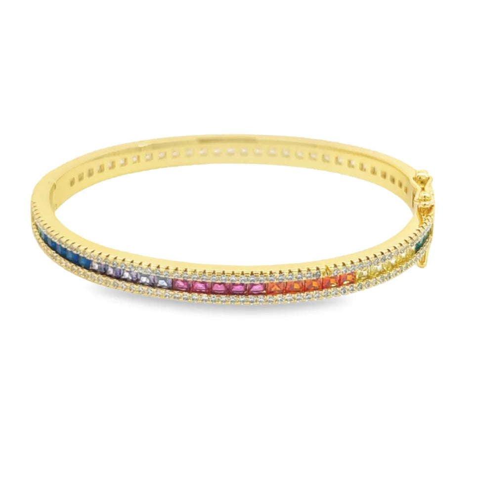 Two Sided Baguette Bangle