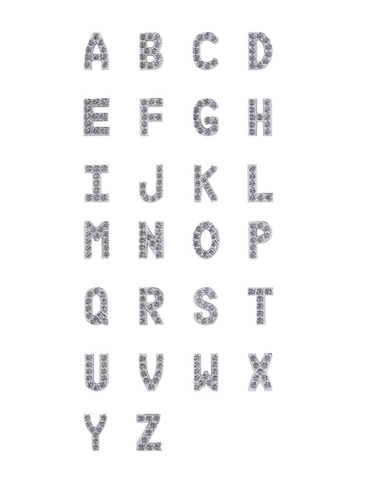 Pavé Letters Sliding Mini Charms