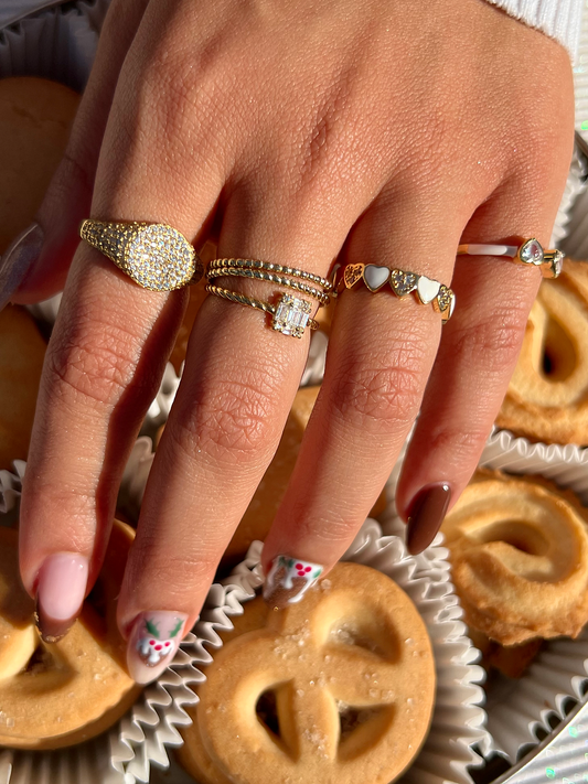 Elegant Baguette Ring - Vermeil