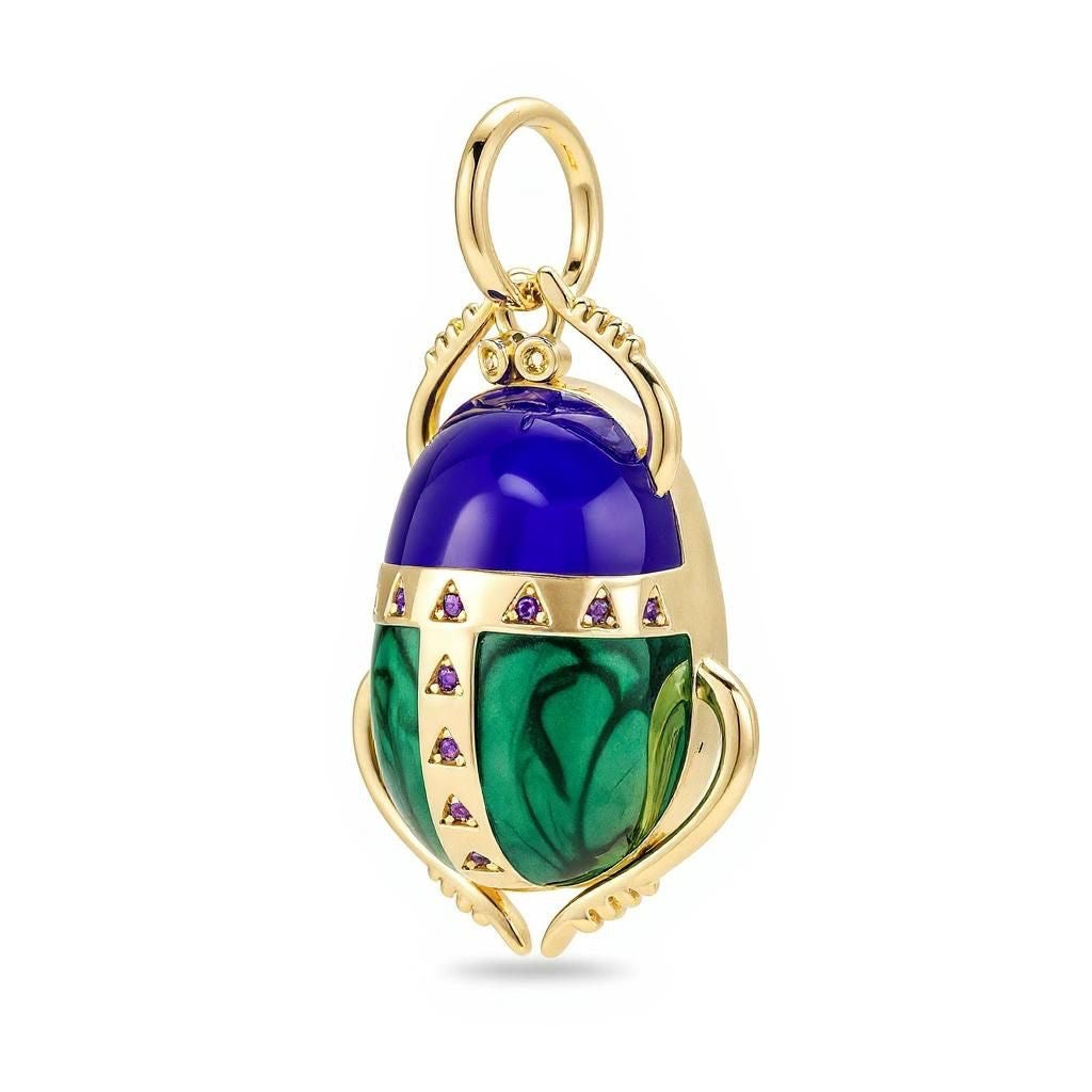 Enamel Scarab Charm