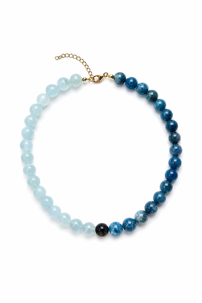 Ocean Blue Beaded Necklace