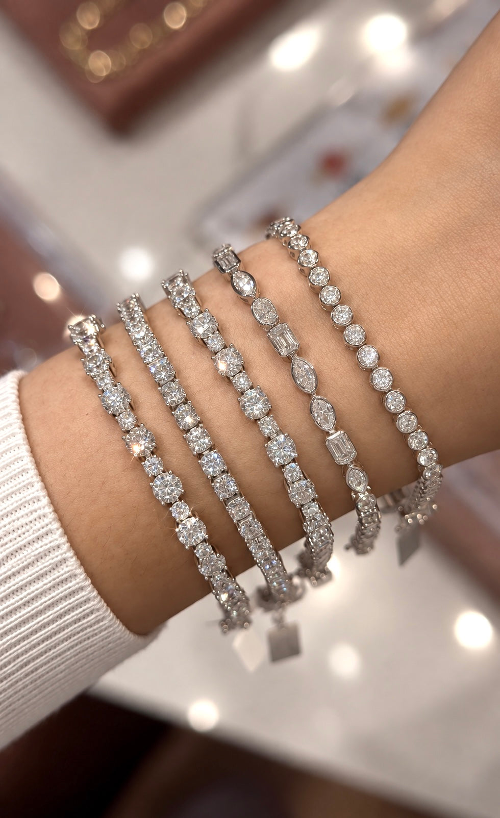 Uneven Like Diamond Tennis Bracelet