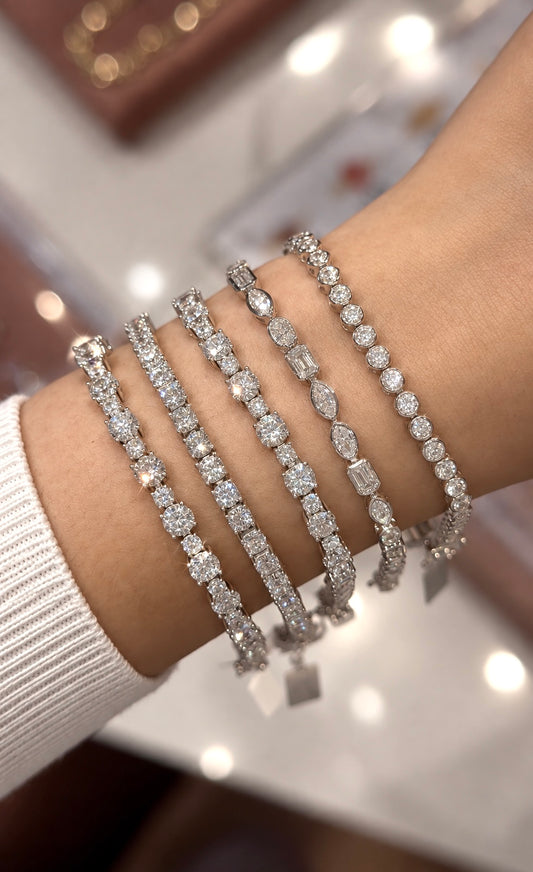 Uneven Like Diamond Tennis Bracelet