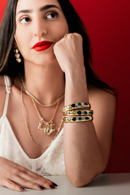 Capri Gem Cuff Bangle