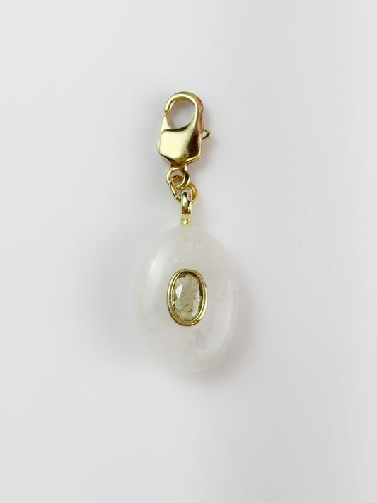 Dijes de piedra natural con forma de anzuelo de langosta
