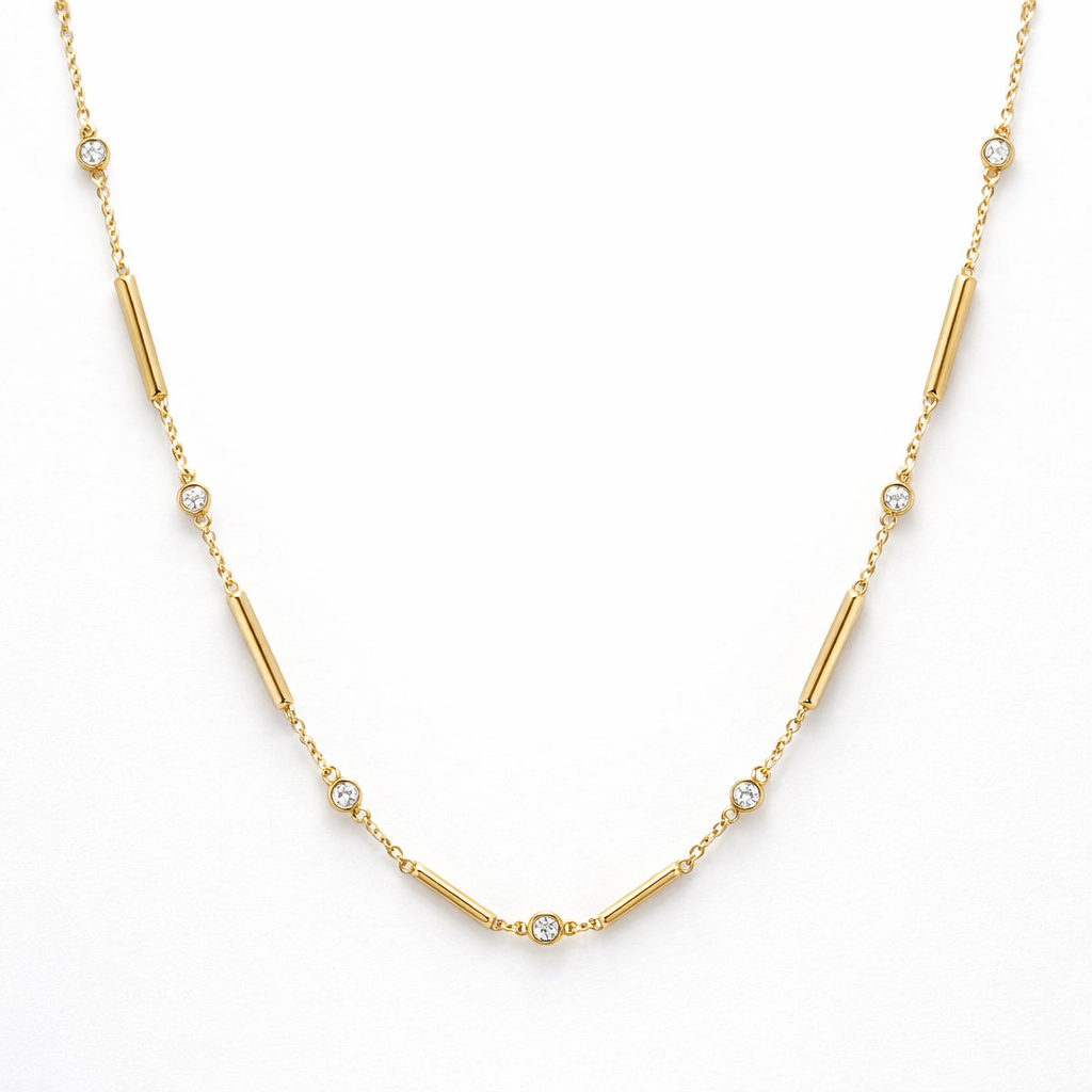 SBJ Strand & Bar Chain Necklace