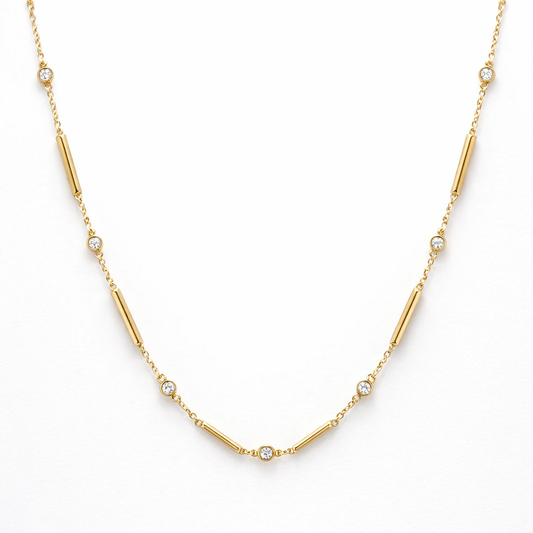 SBJ Strand & Bar Chain Necklace