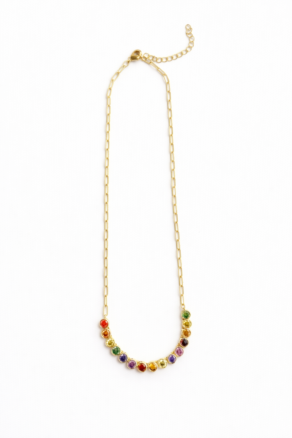 Collar con clip de papel y bisel de caramelo