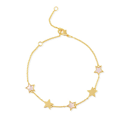 Pulsera de estrella sólida y piedra