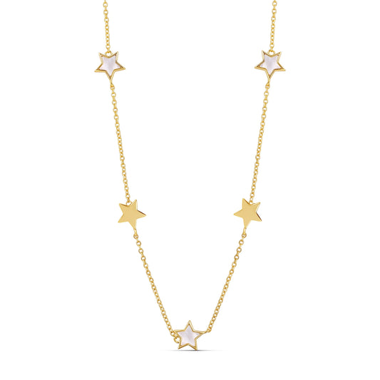 Collar de piedra y estrella maciza