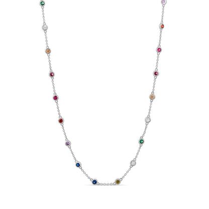 Collar de hebra DBY arcoíris