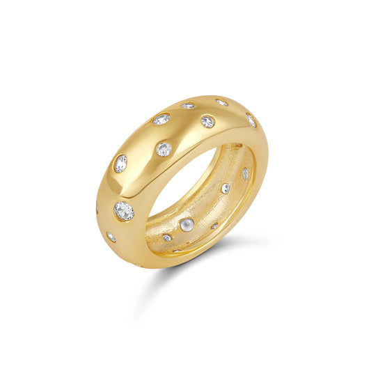 Scatter Sparkle Dome Ring