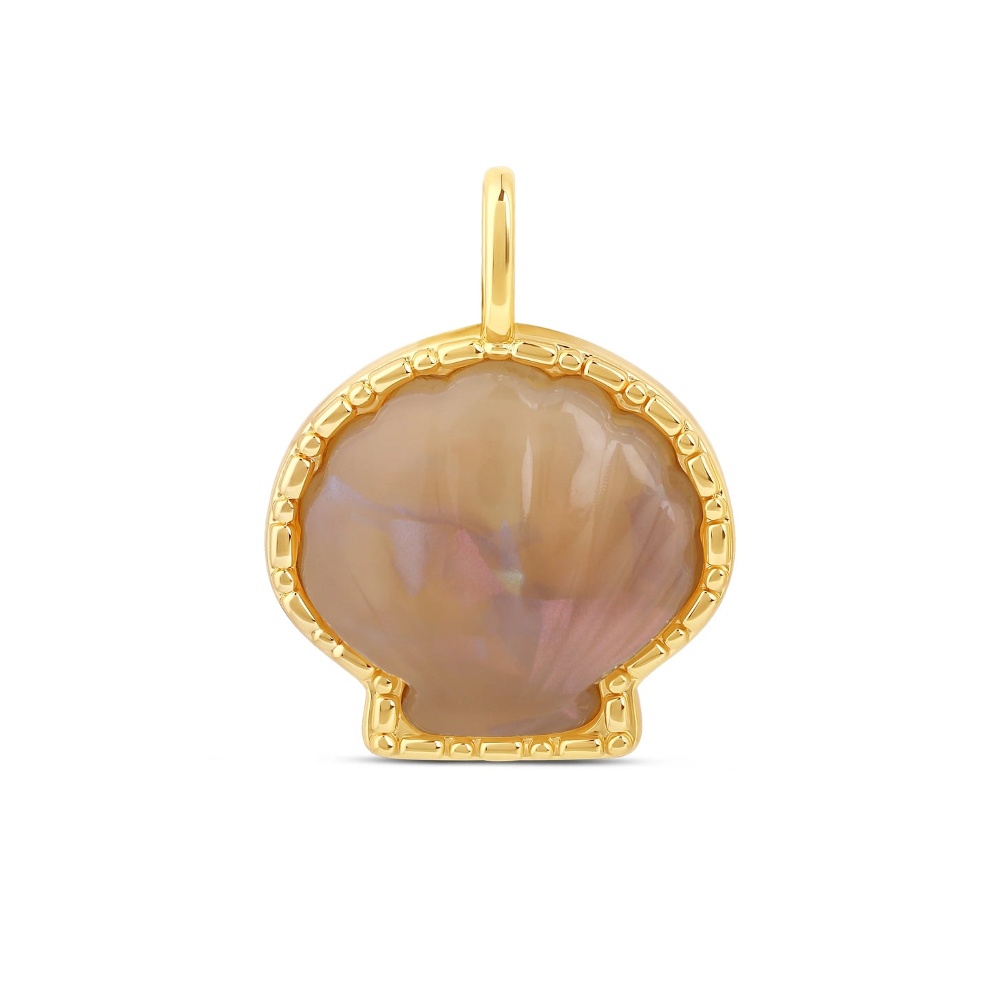 Natural Stone Shell Charm