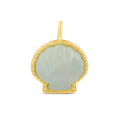 Natural Stone Shell Charm