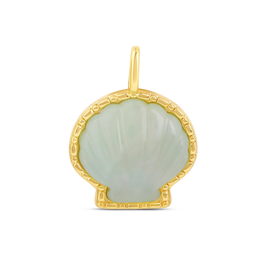Natural Stone Shell Charm
