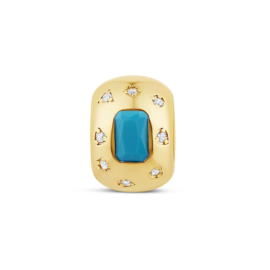 Charm espaciador de piedra baguette