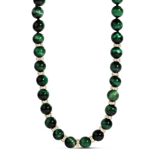 Collar de cuentas de ojo de tigre