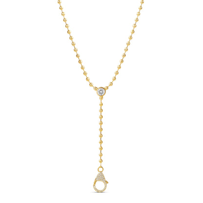Collar Lariat “Ball Chain Drop”