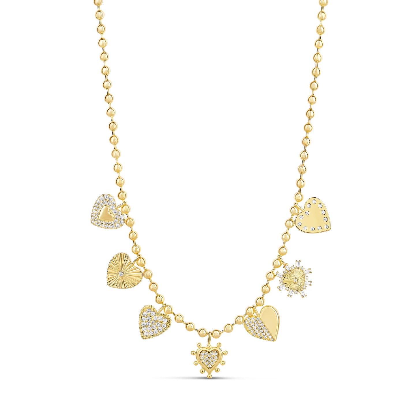 Golden Love Charm Necklace
