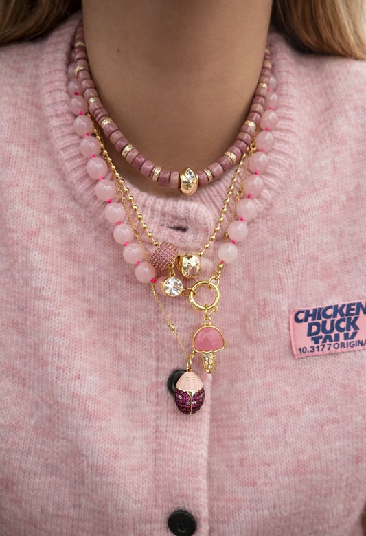 Collar Bubblegum con Cierre Push Clasp