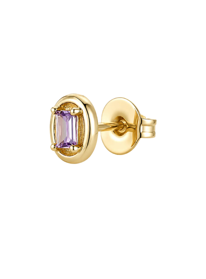 Oval Bezel Mini Studs