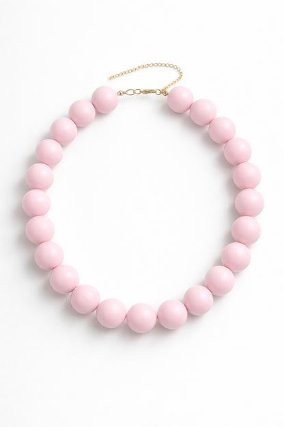 Bubblegum Beaded Statement Necklace