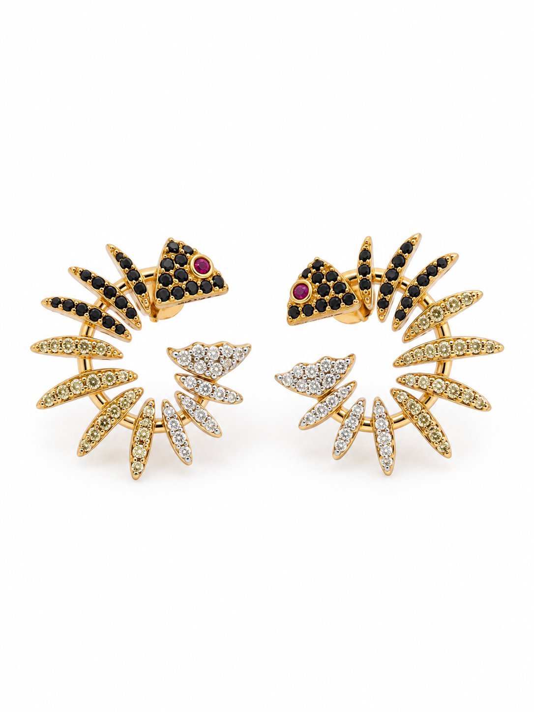 Pavé Fishbone Earrings