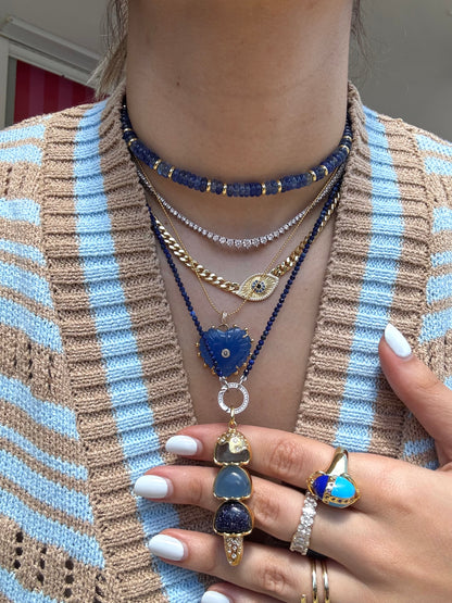 Collar cubano con ojo estriado