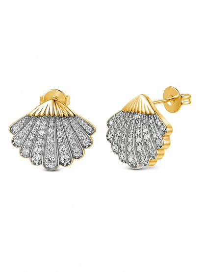 Two Tone Shell Earrings
