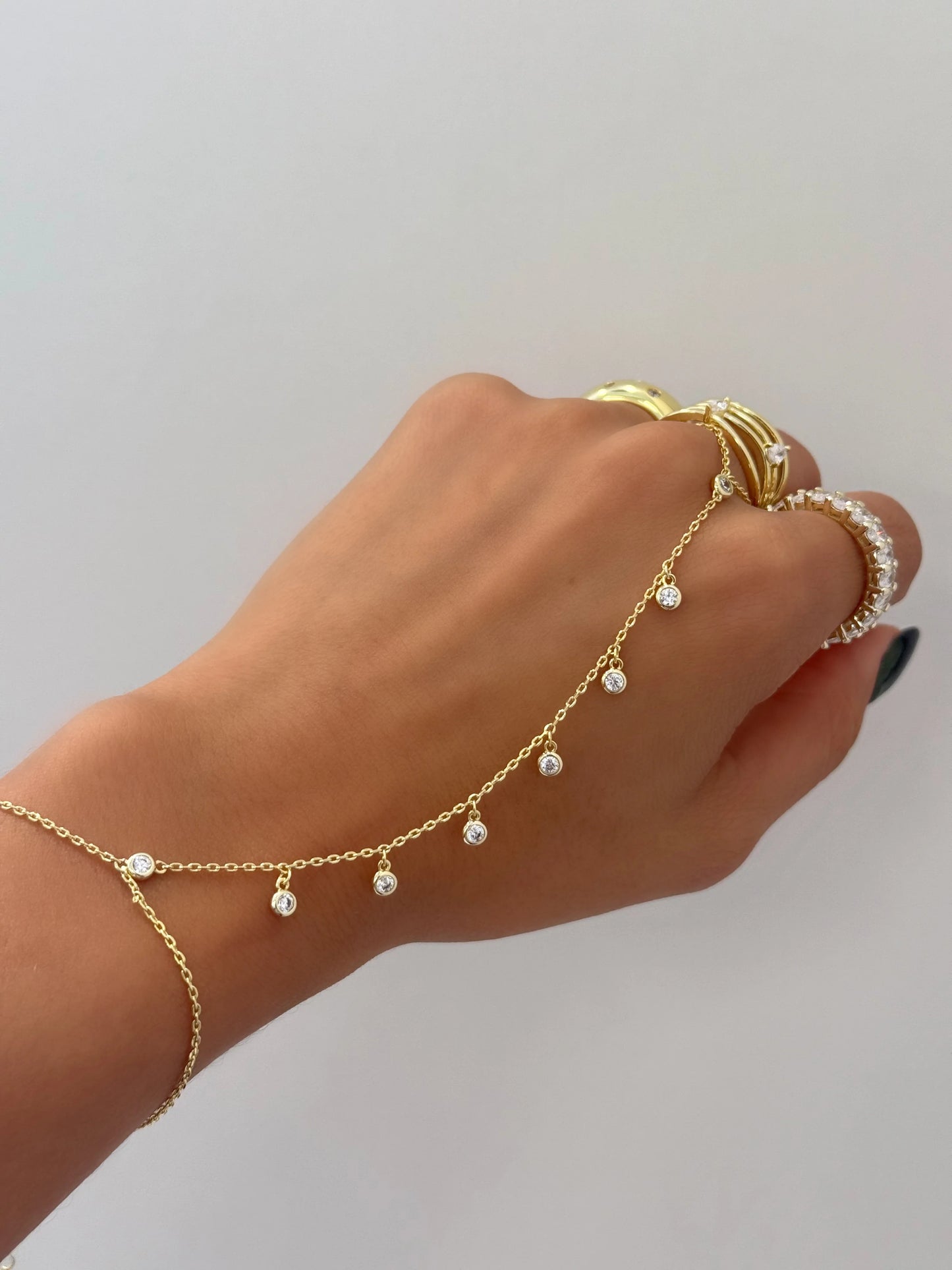 Bezel Rain Hand Chain