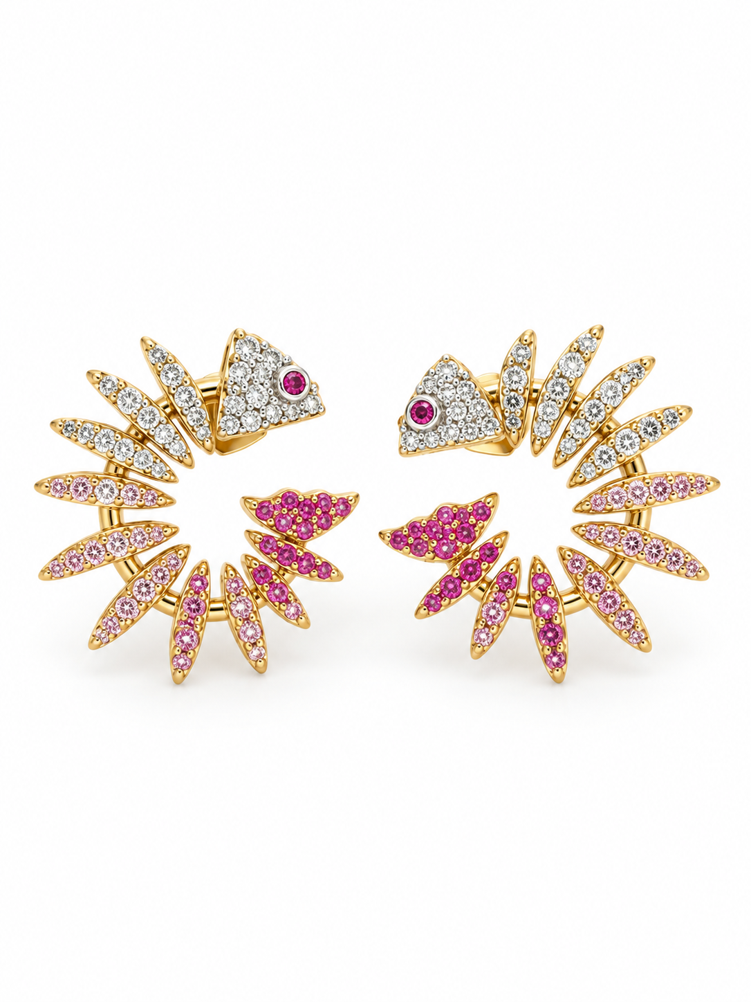 Pavé Fishbone Earrings