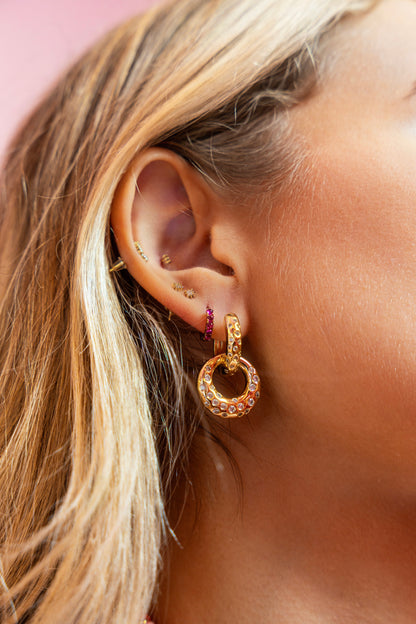 Pendientes entrelazados de dos tonos