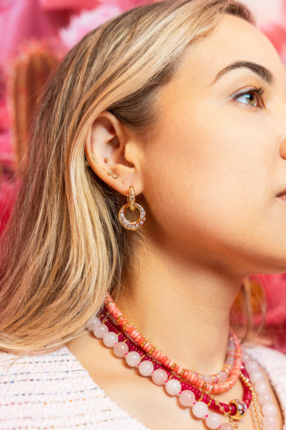 Pendientes entrelazados de dos tonos