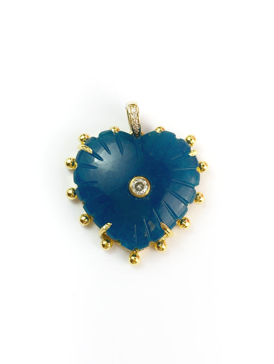 Dije de corazón con punta vintage