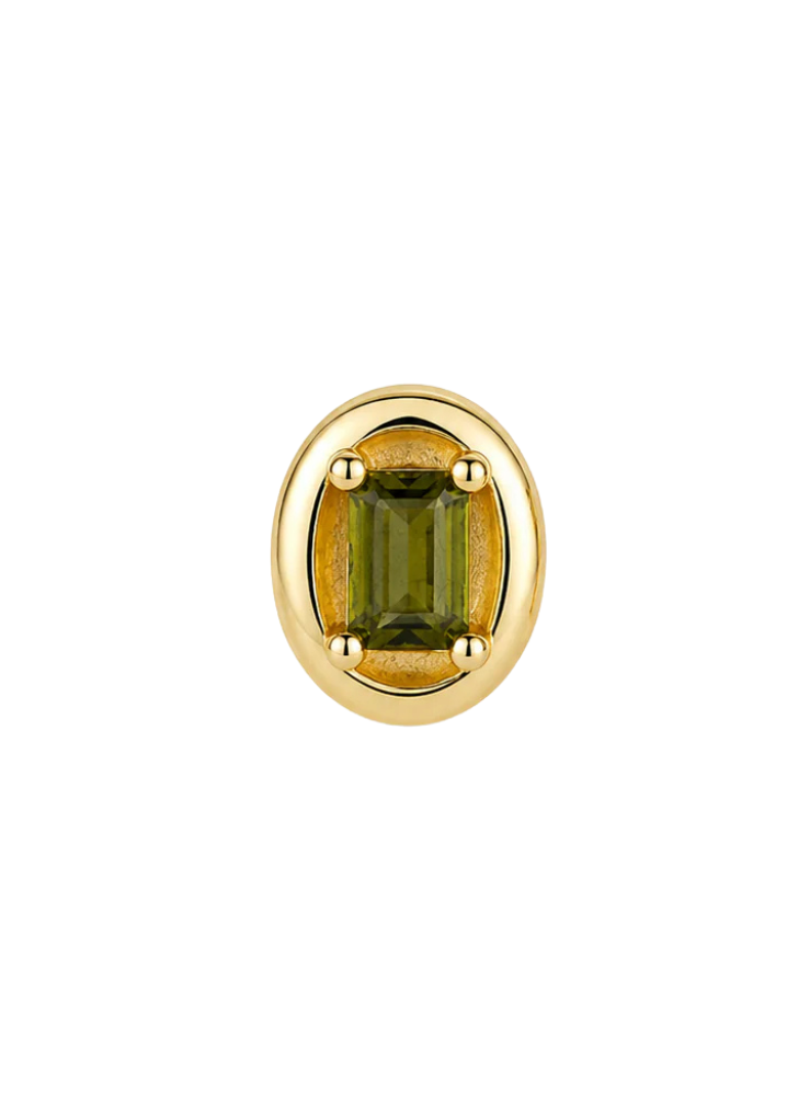Oval Bezel Mini Studs